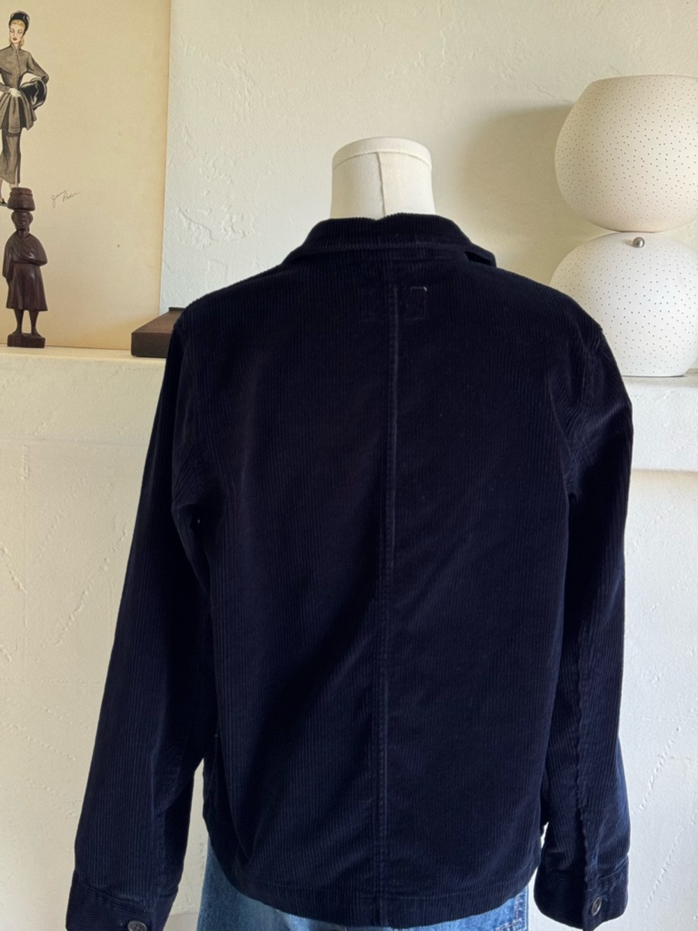 Everlane Navy Corduroy Chore Jacket Shirt Jacket Cotton Utility Small - Picture 4 of 5